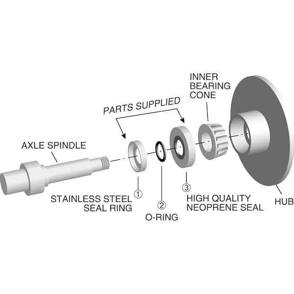Bearing Buddy Bearing Buddy 60002 Spindle Seal Kit #2 - 2.56" Seal Diameter 60002 - main